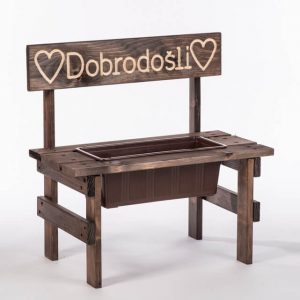 Klupa dobrodošlice za cvijeće