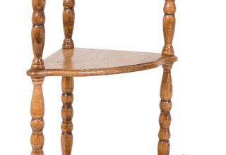 Polica kutna od hrastovine